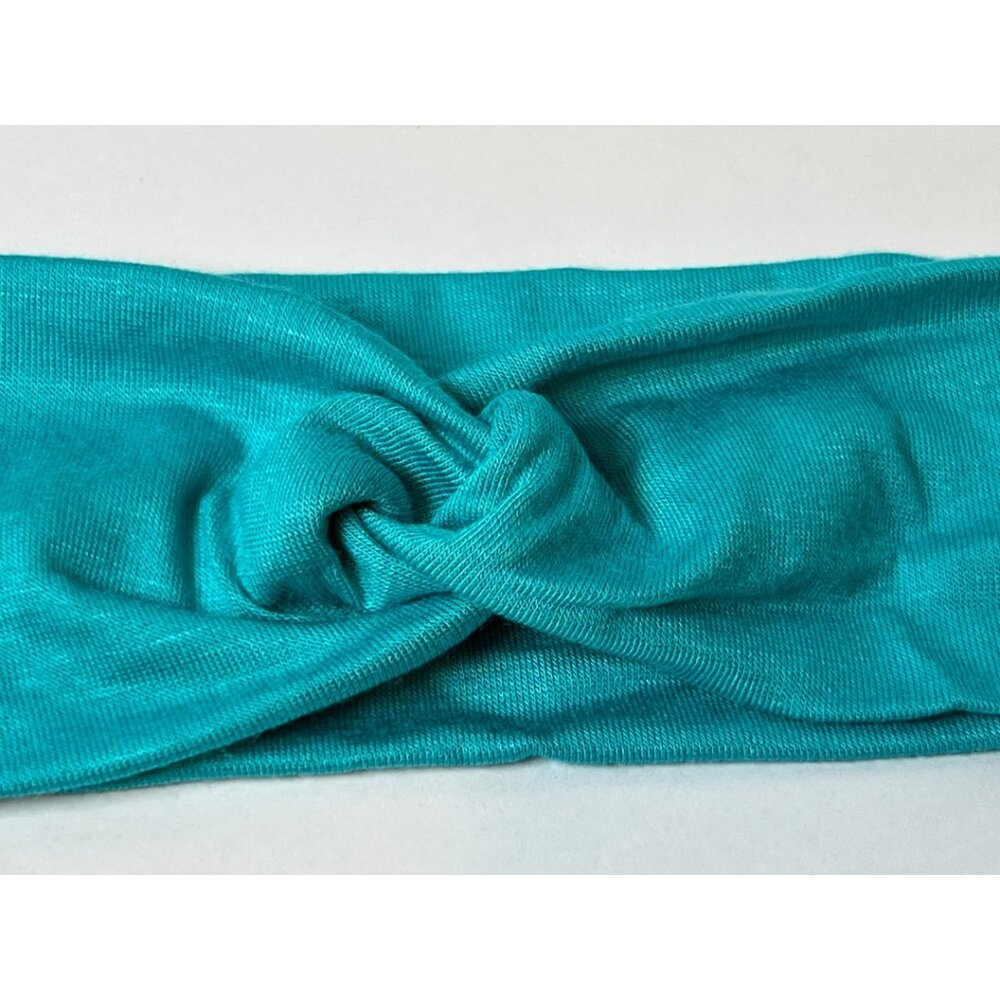 Turquoise headband measures 3.75" X 15-17"